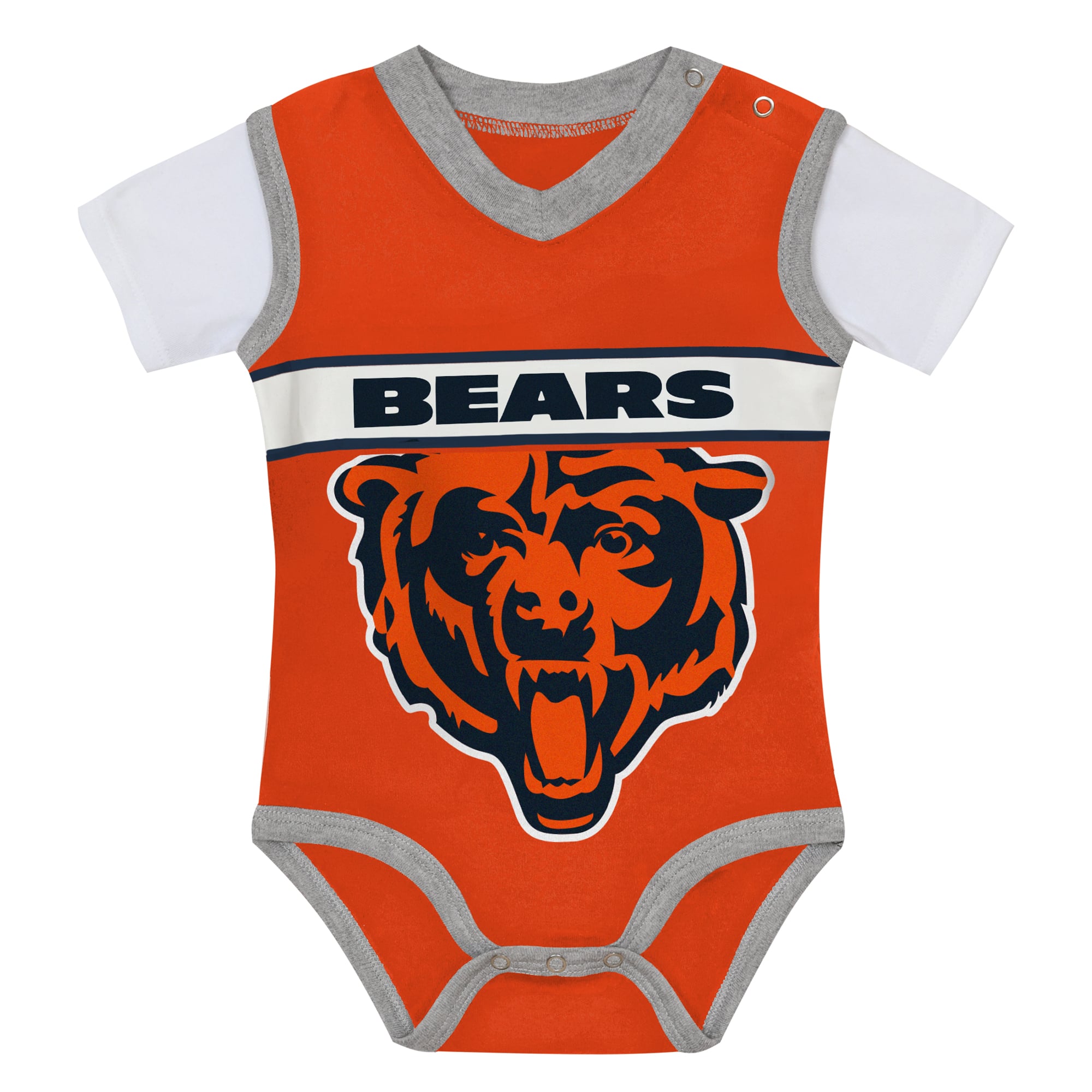 Ensemble body et pantalon deux pièces en jersey orange/gris chiné Chicago Bears pour bébé Outerstuff